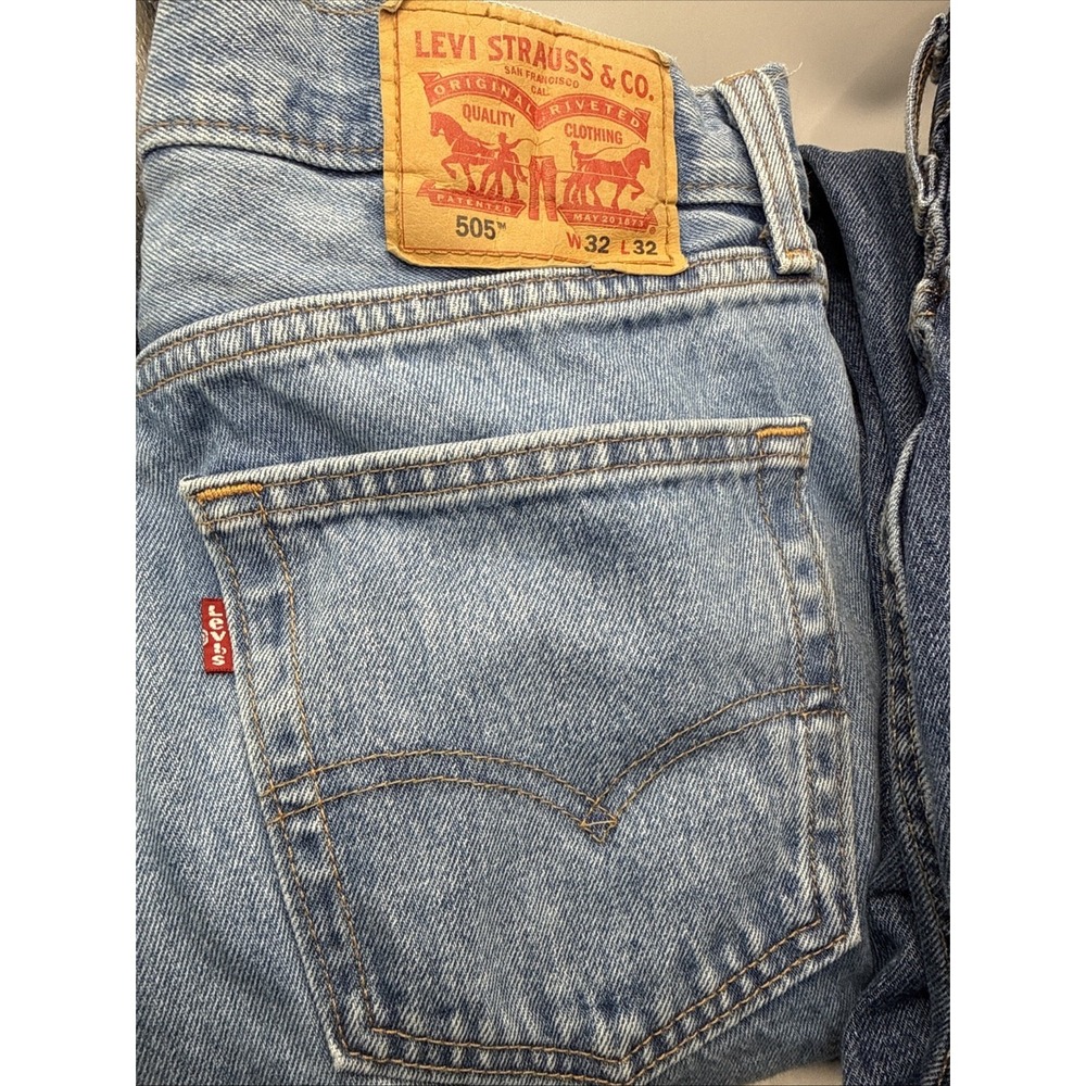 Levi Jeans 505 Size W32 L32. TWO PAIR! Straight Leg. Y2K Vintage. - Picture 2 of 14